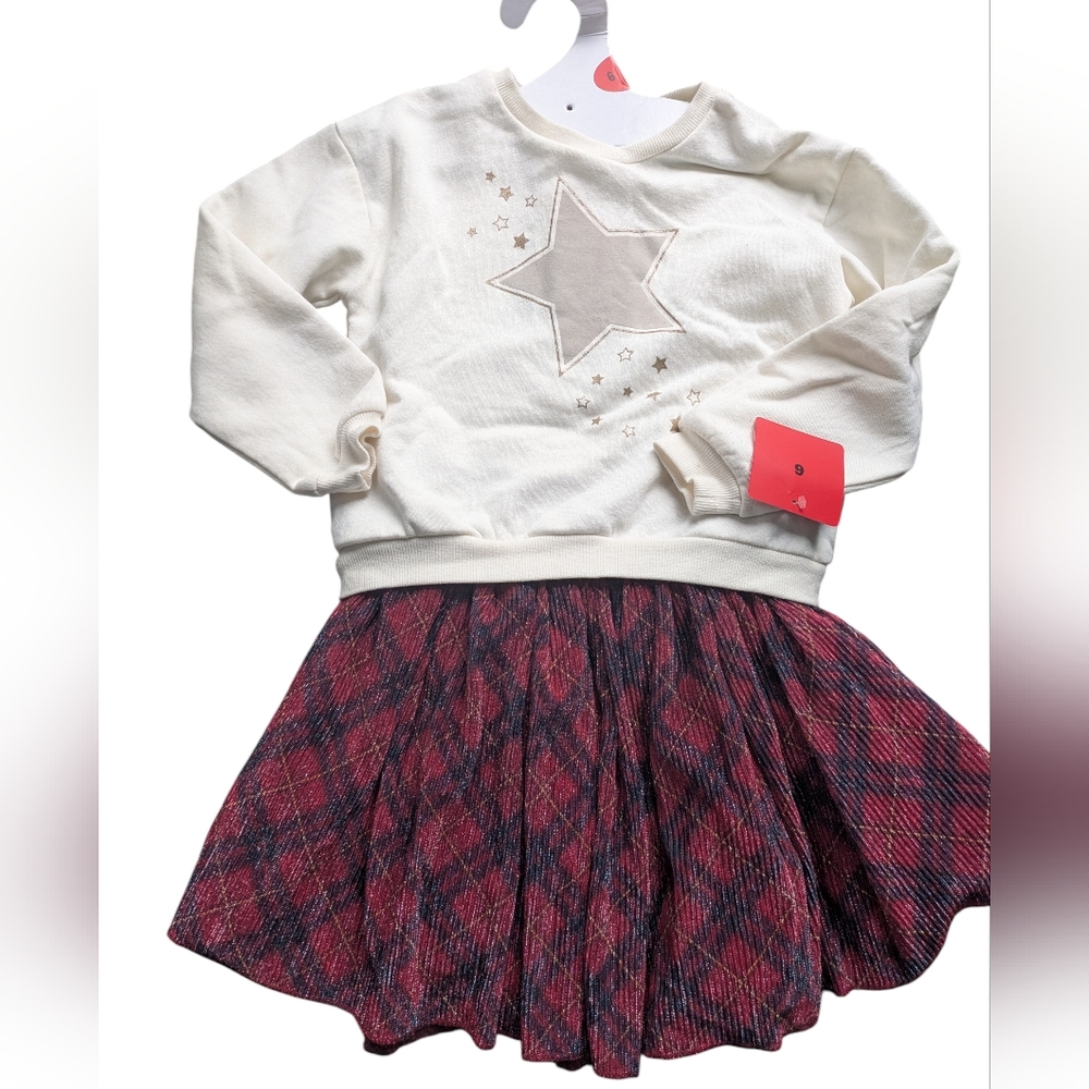 Kids Cream and Red Star Matching Set
